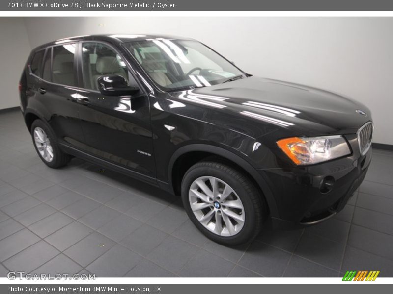 Black Sapphire Metallic / Oyster 2013 BMW X3 xDrive 28i