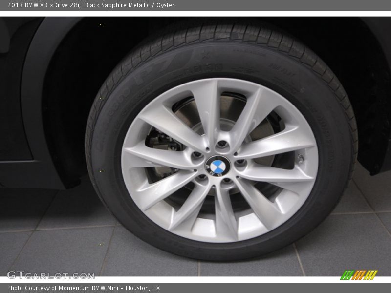 Black Sapphire Metallic / Oyster 2013 BMW X3 xDrive 28i