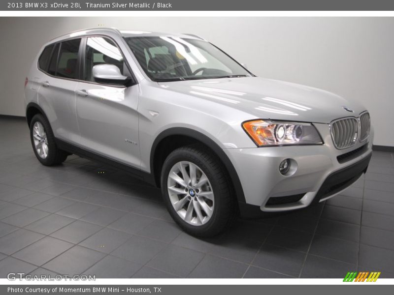 Titanium Silver Metallic / Black 2013 BMW X3 xDrive 28i