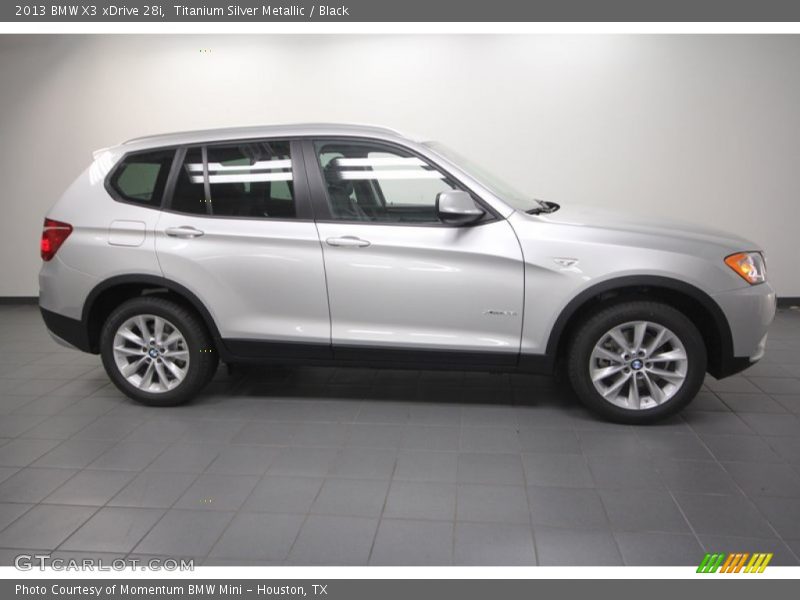 Titanium Silver Metallic / Black 2013 BMW X3 xDrive 28i