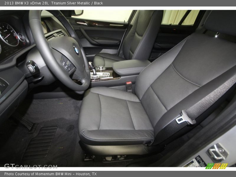 Titanium Silver Metallic / Black 2013 BMW X3 xDrive 28i