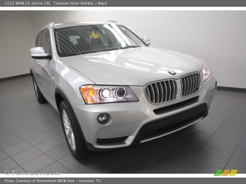 Titanium Silver Metallic / Black 2013 BMW X3 xDrive 28i