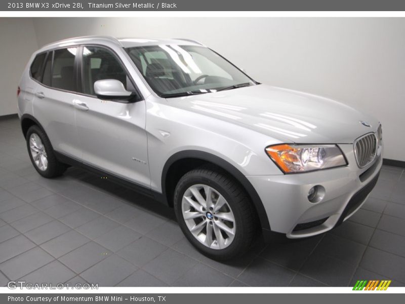 Titanium Silver Metallic / Black 2013 BMW X3 xDrive 28i