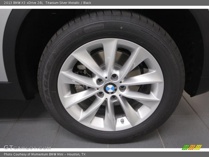 Titanium Silver Metallic / Black 2013 BMW X3 xDrive 28i