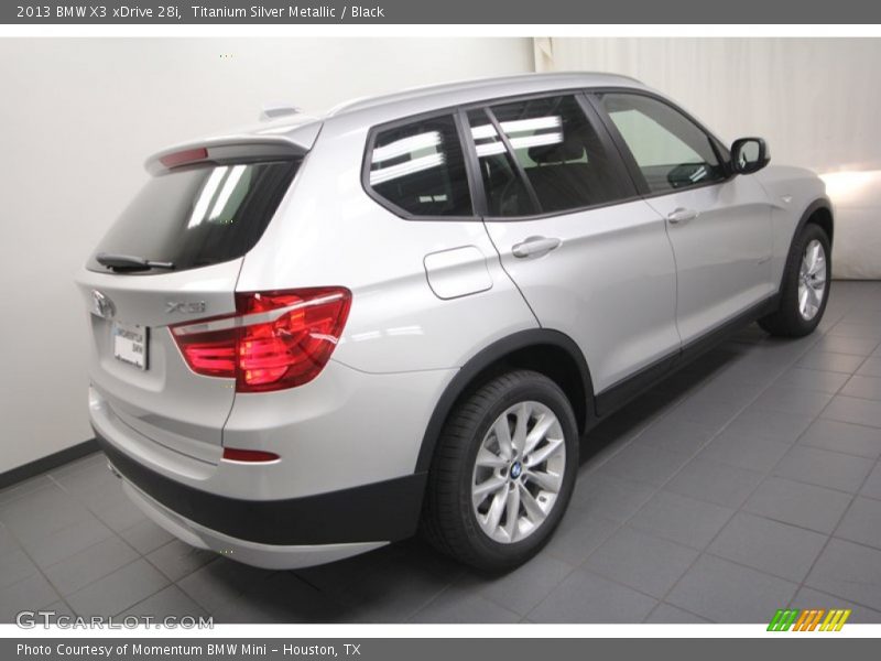 Titanium Silver Metallic / Black 2013 BMW X3 xDrive 28i