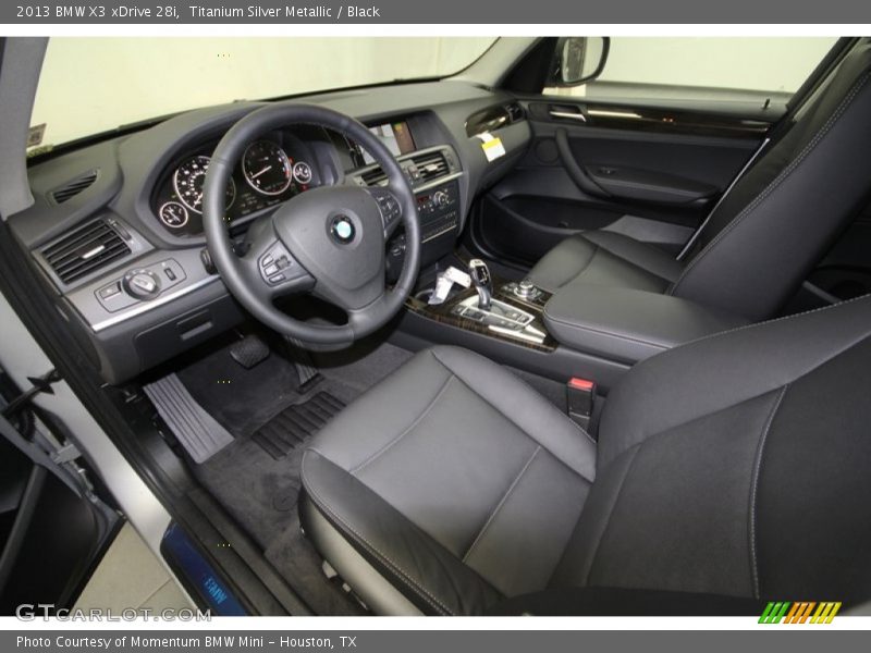 Titanium Silver Metallic / Black 2013 BMW X3 xDrive 28i