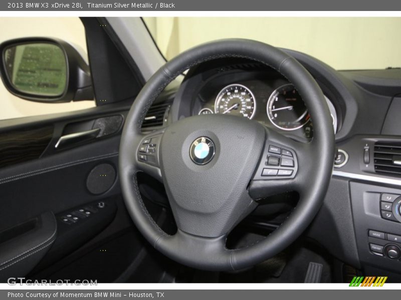 Titanium Silver Metallic / Black 2013 BMW X3 xDrive 28i