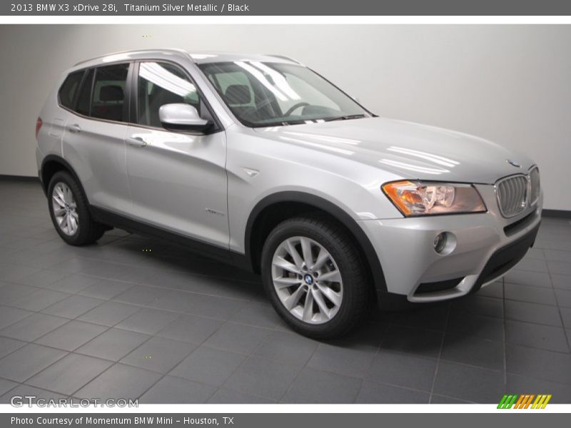 Titanium Silver Metallic / Black 2013 BMW X3 xDrive 28i