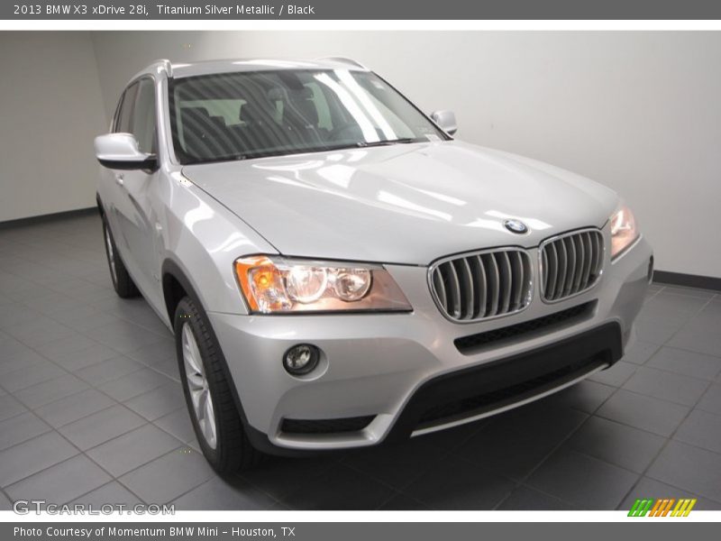 Titanium Silver Metallic / Black 2013 BMW X3 xDrive 28i