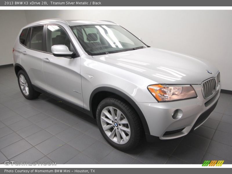 Titanium Silver Metallic / Black 2013 BMW X3 xDrive 28i