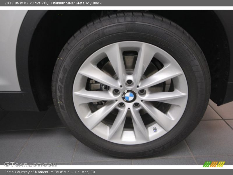 Titanium Silver Metallic / Black 2013 BMW X3 xDrive 28i