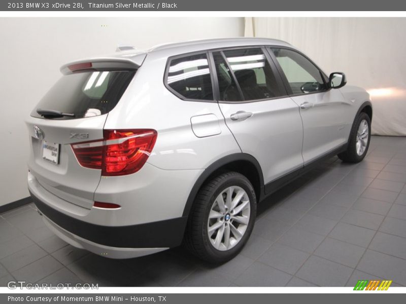 Titanium Silver Metallic / Black 2013 BMW X3 xDrive 28i