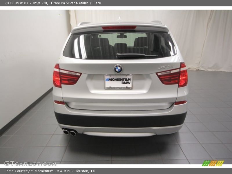 Titanium Silver Metallic / Black 2013 BMW X3 xDrive 28i