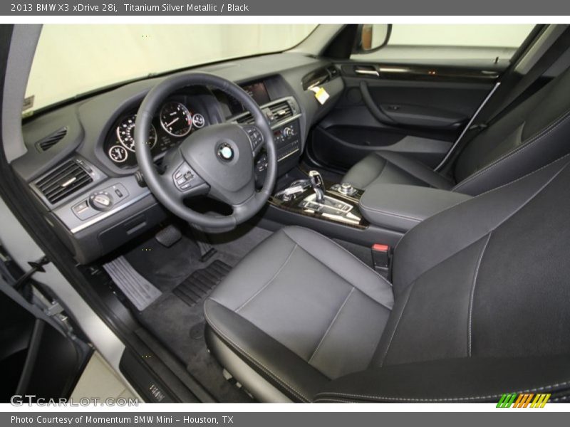 Titanium Silver Metallic / Black 2013 BMW X3 xDrive 28i