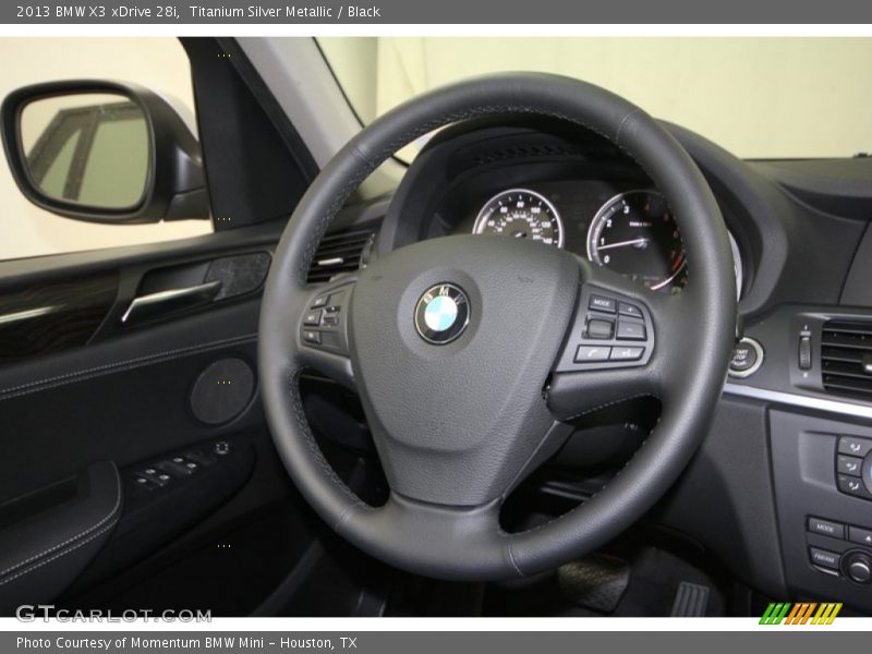 Titanium Silver Metallic / Black 2013 BMW X3 xDrive 28i