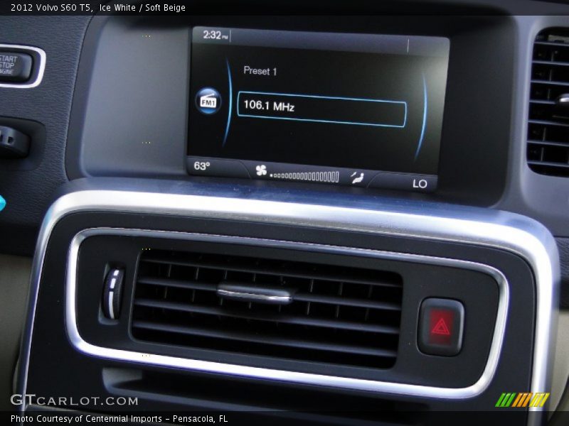 Ice White / Soft Beige 2012 Volvo S60 T5