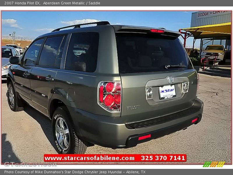 Aberdeen Green Metallic / Saddle 2007 Honda Pilot EX