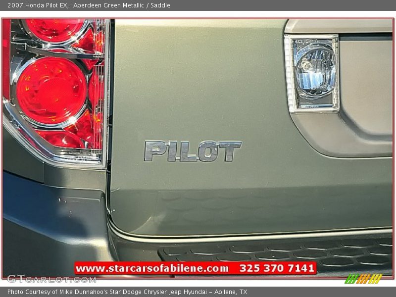 Aberdeen Green Metallic / Saddle 2007 Honda Pilot EX