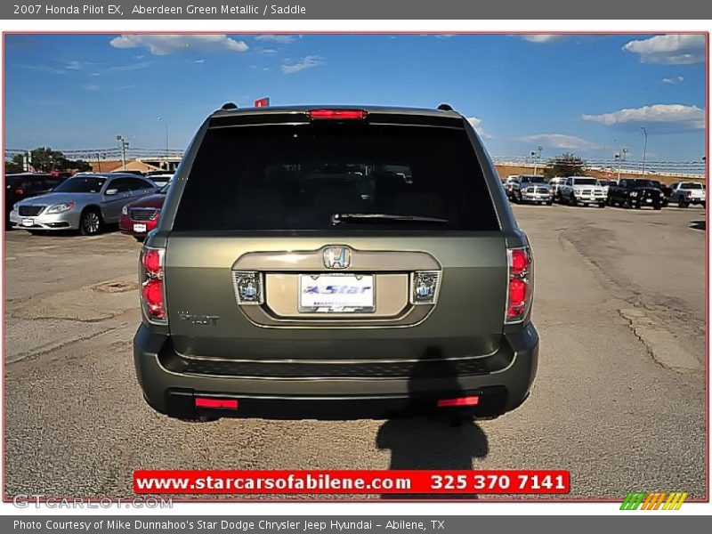 Aberdeen Green Metallic / Saddle 2007 Honda Pilot EX