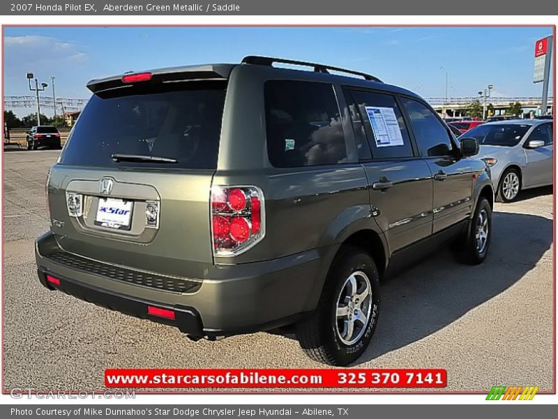 Aberdeen Green Metallic / Saddle 2007 Honda Pilot EX