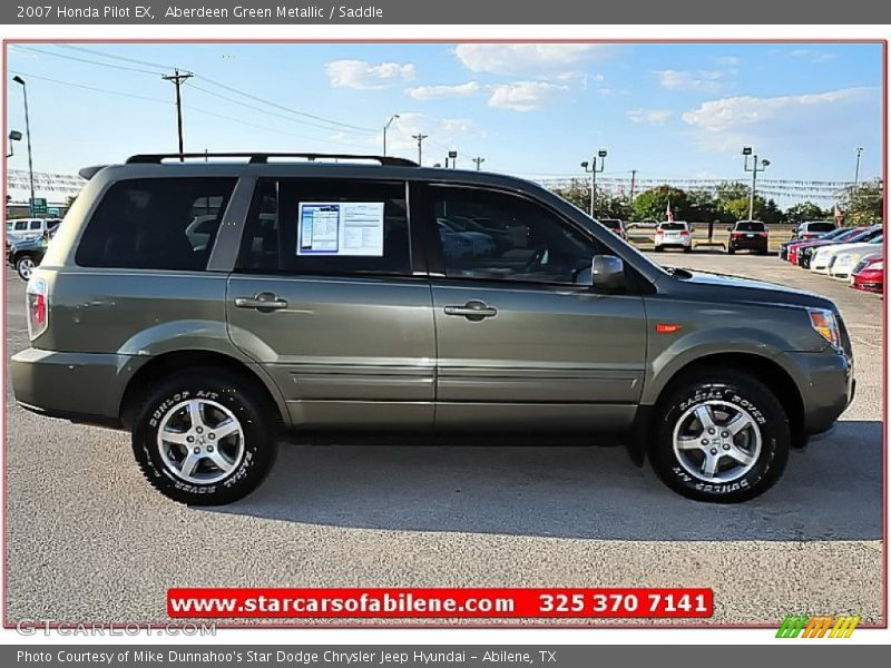 Aberdeen Green Metallic / Saddle 2007 Honda Pilot EX