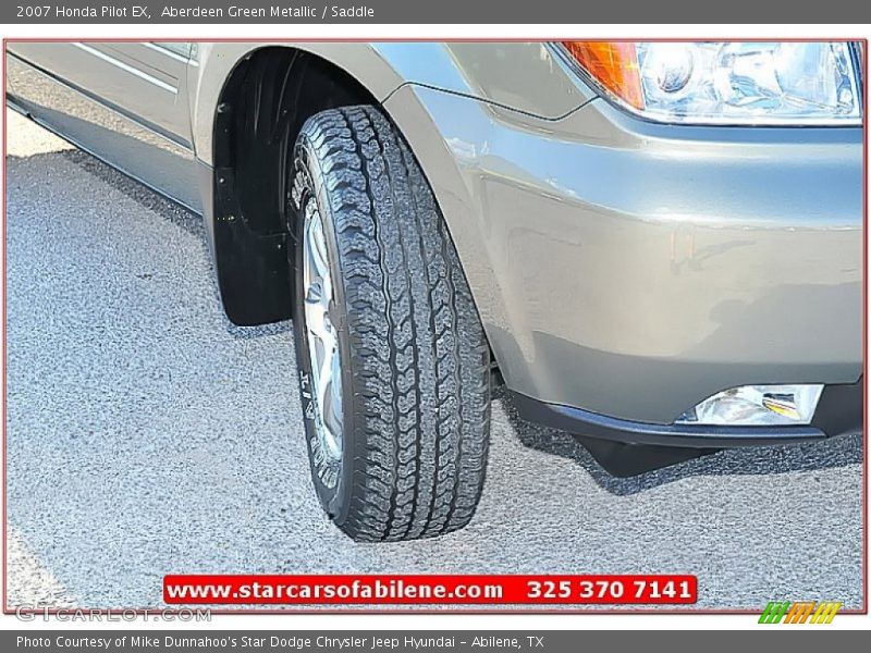 Aberdeen Green Metallic / Saddle 2007 Honda Pilot EX