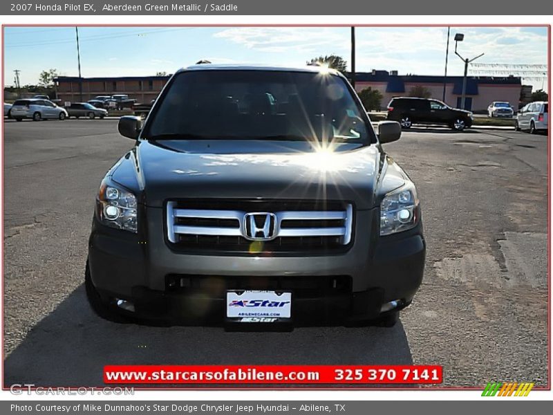 Aberdeen Green Metallic / Saddle 2007 Honda Pilot EX