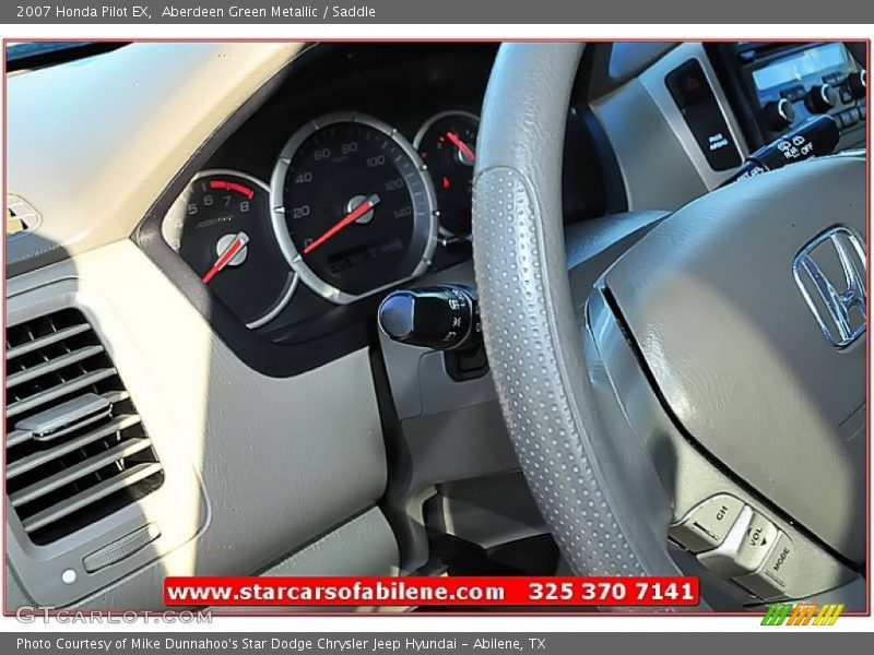 Aberdeen Green Metallic / Saddle 2007 Honda Pilot EX