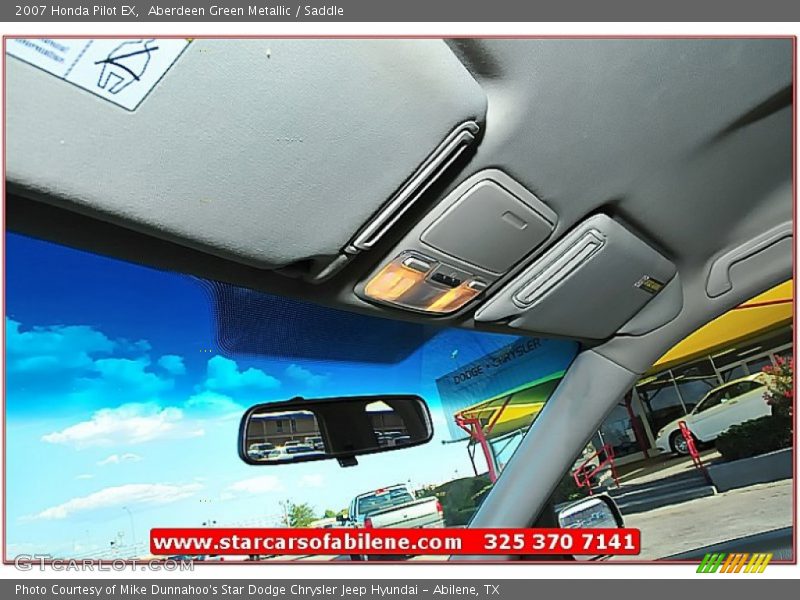 Aberdeen Green Metallic / Saddle 2007 Honda Pilot EX