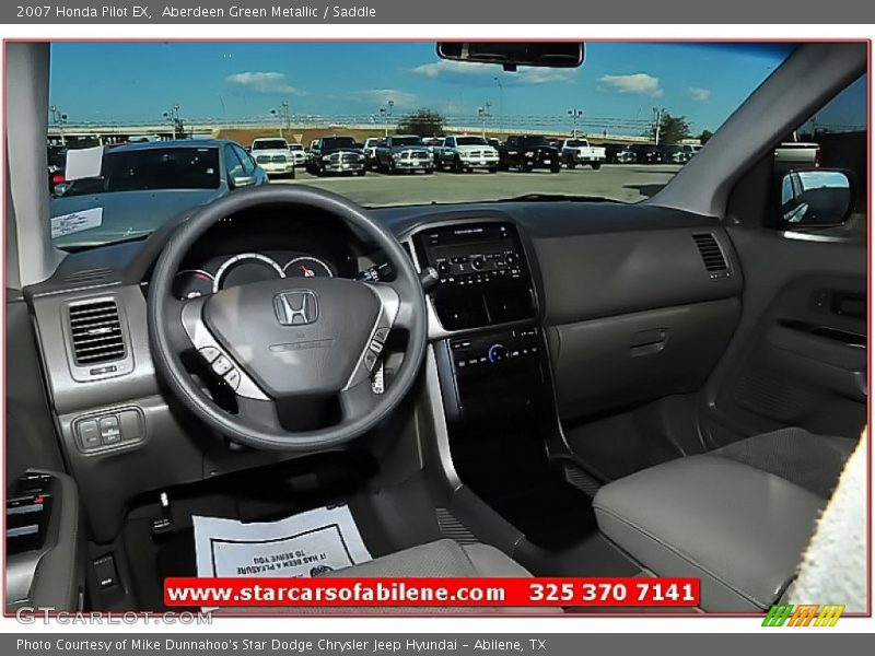 Aberdeen Green Metallic / Saddle 2007 Honda Pilot EX