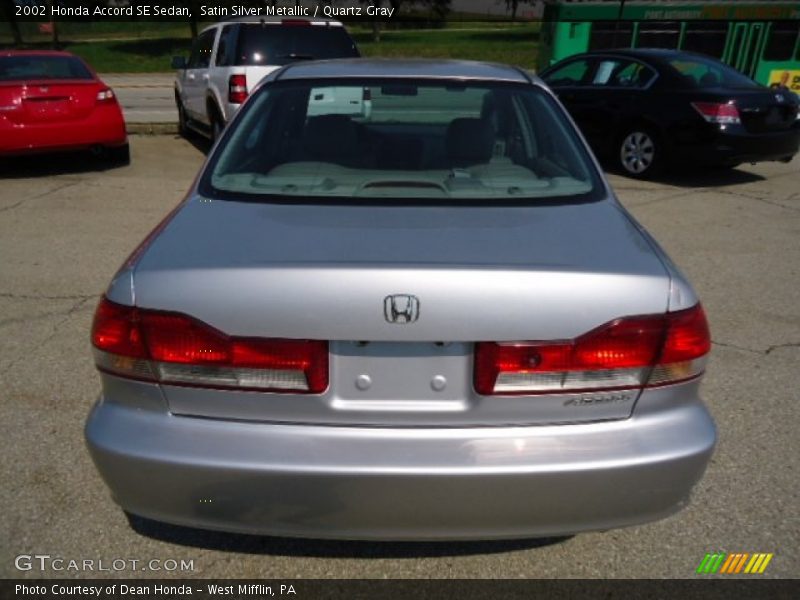 Satin Silver Metallic / Quartz Gray 2002 Honda Accord SE Sedan