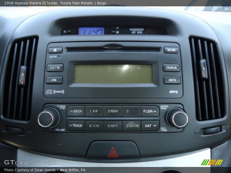 Purple Rain Metallic / Beige 2008 Hyundai Elantra SE Sedan