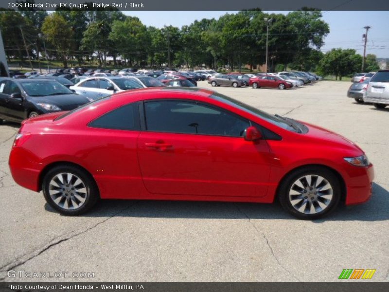 Rallye Red / Black 2009 Honda Civic EX Coupe