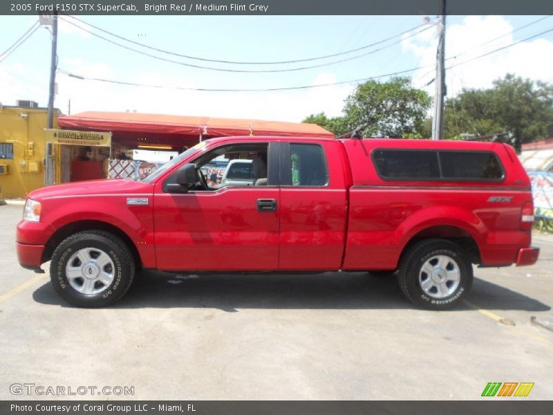 Bright Red / Medium Flint Grey 2005 Ford F150 STX SuperCab