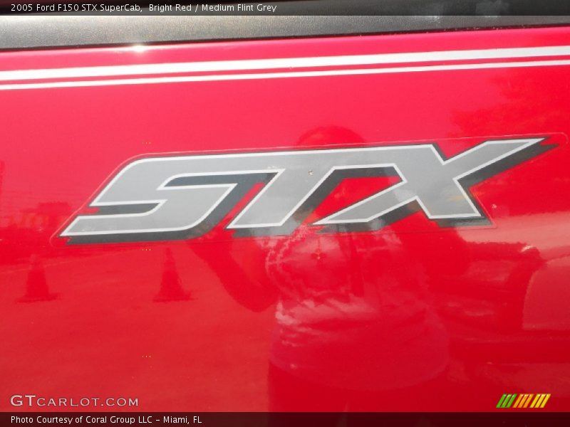 Bright Red / Medium Flint Grey 2005 Ford F150 STX SuperCab