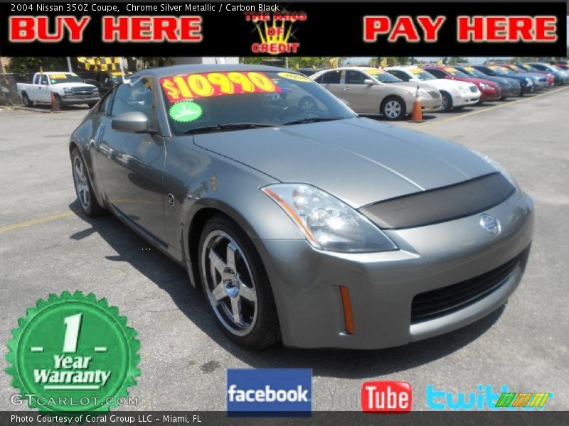 Chrome Silver Metallic / Carbon Black 2004 Nissan 350Z Coupe