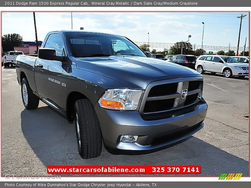Mineral Gray Metallic / Dark Slate Gray/Medium Graystone 2011 Dodge Ram 1500 Express Regular Cab