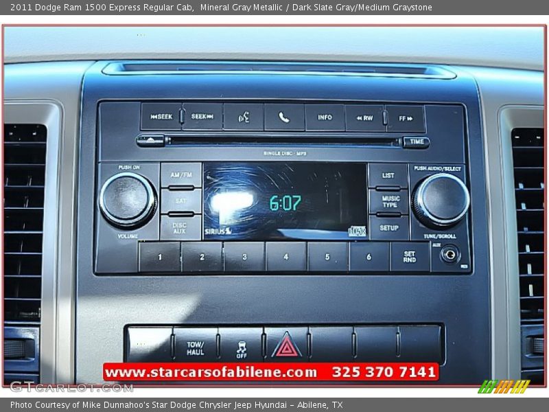 Mineral Gray Metallic / Dark Slate Gray/Medium Graystone 2011 Dodge Ram 1500 Express Regular Cab