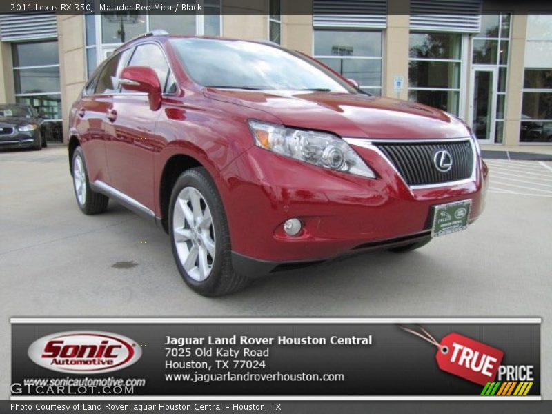 Matador Red Mica / Black 2011 Lexus RX 350