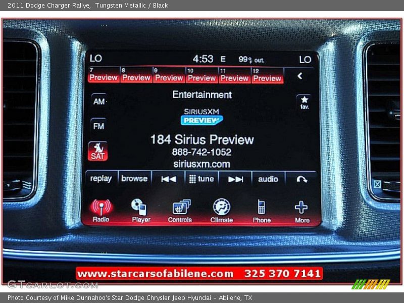 Tungsten Metallic / Black 2011 Dodge Charger Rallye