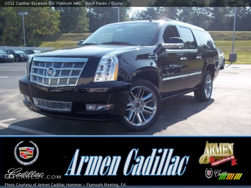 Black Raven / Ebony 2013 Cadillac Escalade ESV Platinum AWD