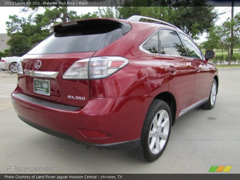 Matador Red Mica / Black 2011 Lexus RX 350