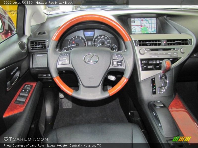 Matador Red Mica / Black 2011 Lexus RX 350