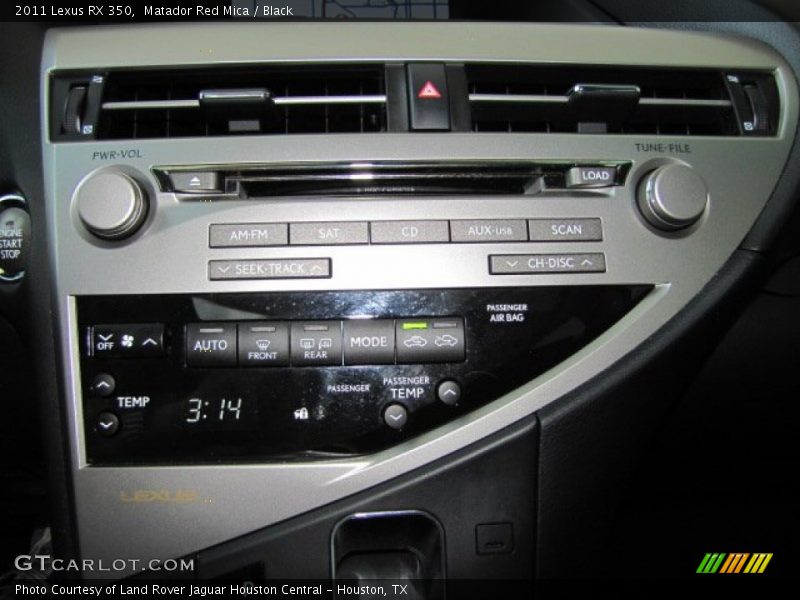 Matador Red Mica / Black 2011 Lexus RX 350