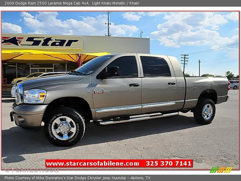Light Khaki Metallic / Khaki 2009 Dodge Ram 2500 Laramie Mega Cab 4x4