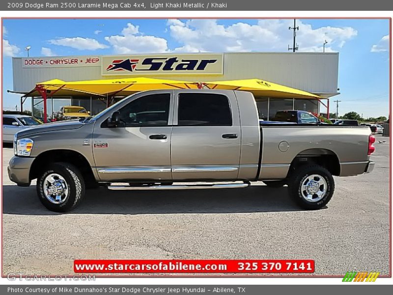 Light Khaki Metallic / Khaki 2009 Dodge Ram 2500 Laramie Mega Cab 4x4