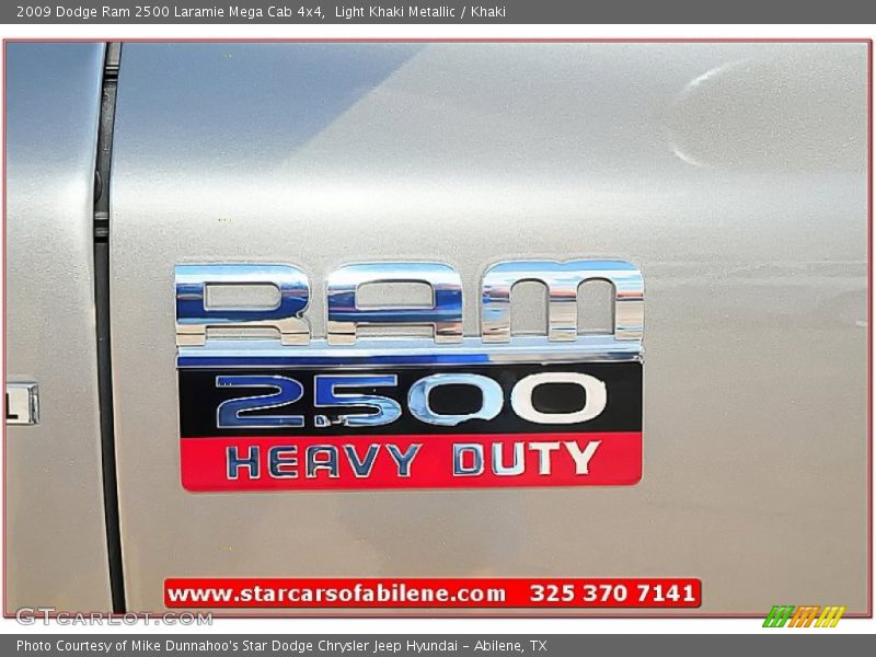 Light Khaki Metallic / Khaki 2009 Dodge Ram 2500 Laramie Mega Cab 4x4