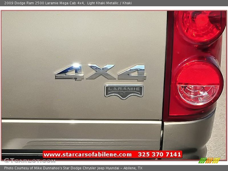 Light Khaki Metallic / Khaki 2009 Dodge Ram 2500 Laramie Mega Cab 4x4