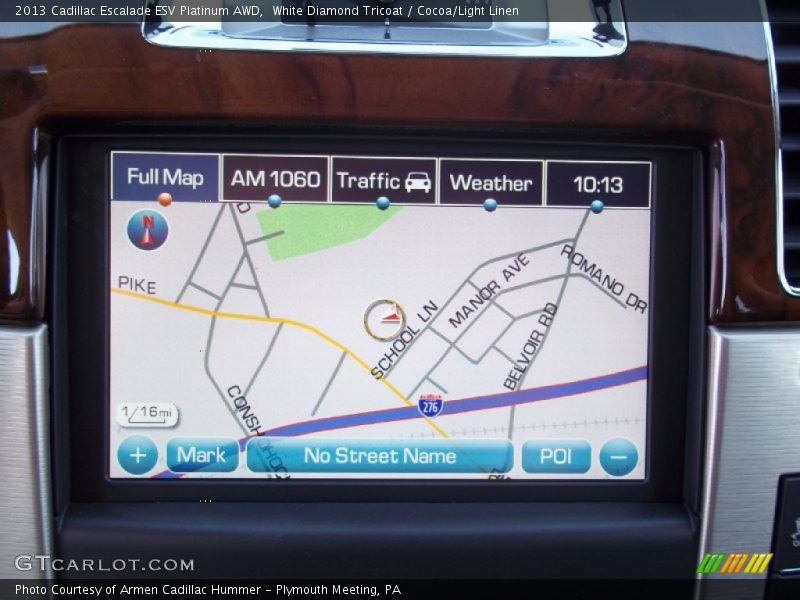 White Diamond Tricoat / Cocoa/Light Linen 2013 Cadillac Escalade ESV Platinum AWD
