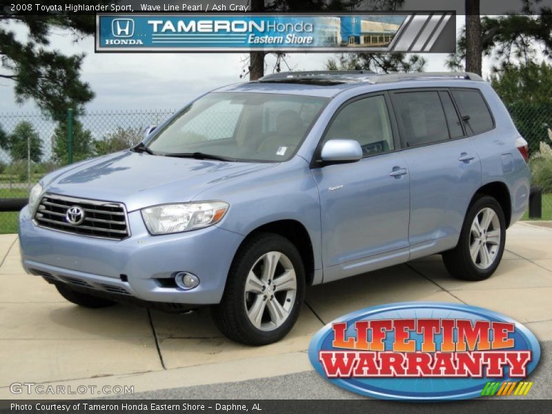 Wave Line Pearl / Ash Gray 2008 Toyota Highlander Sport